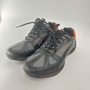 Rockport XCS Black Orange Waterproof Leather Walking Shoes Mens Size 10 EUC